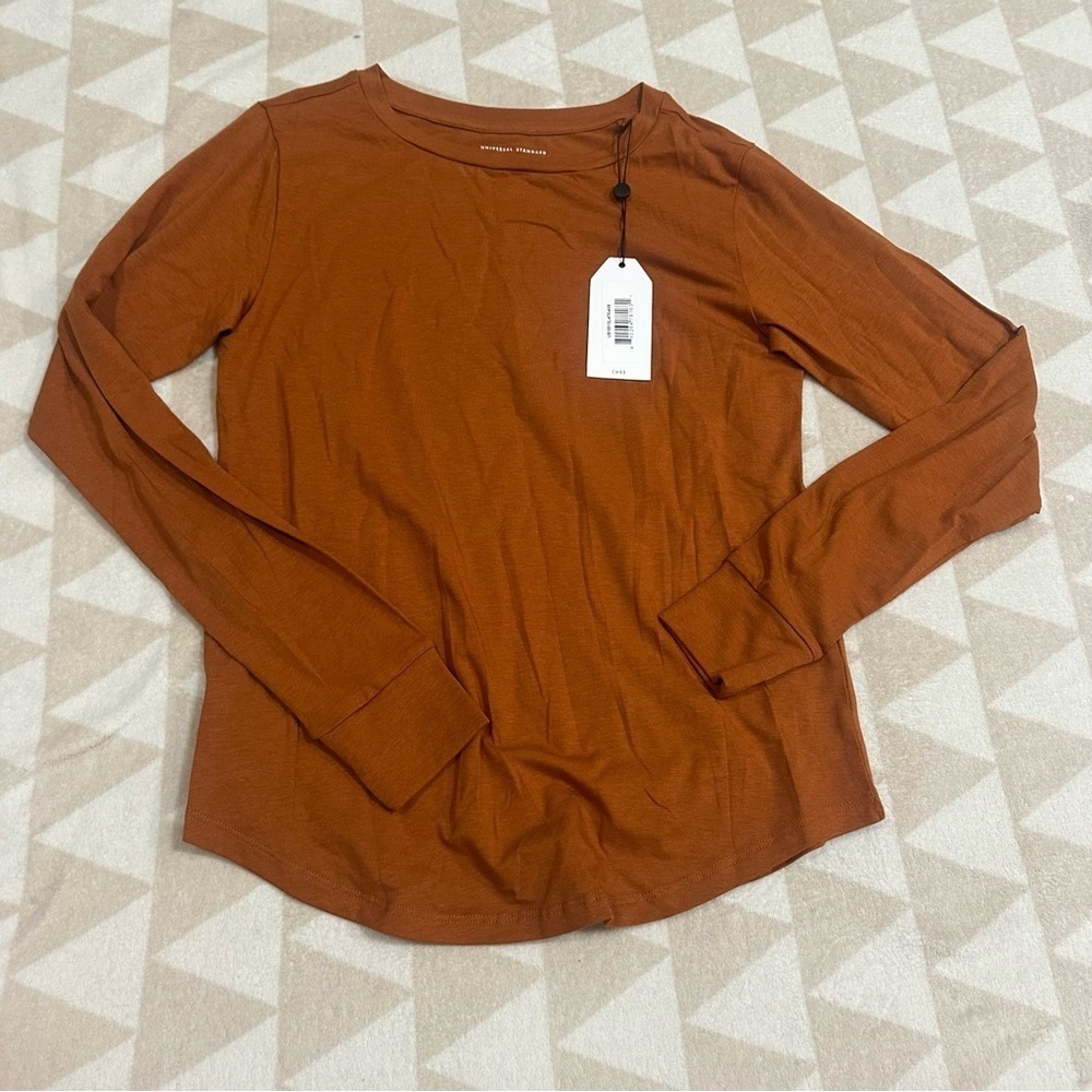 Universal standard Rex long sleeve shirt sienna orange